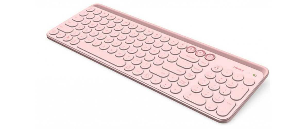 Беспроводная Bluetooth-клавиатура Xiaomi MiiiW Pink Беспроводная Bluetooth-клавиатура Xiaomi MiiiW Pink
